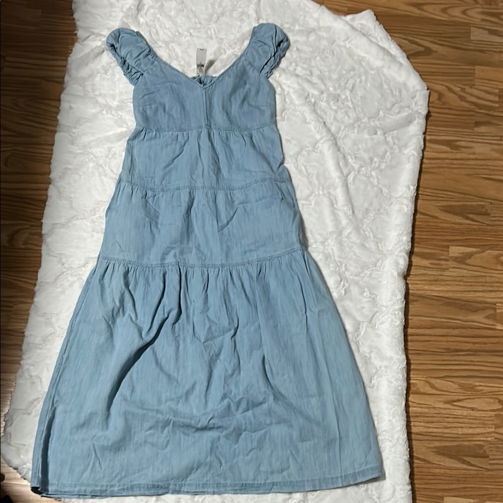 Light Blue Midi Dress